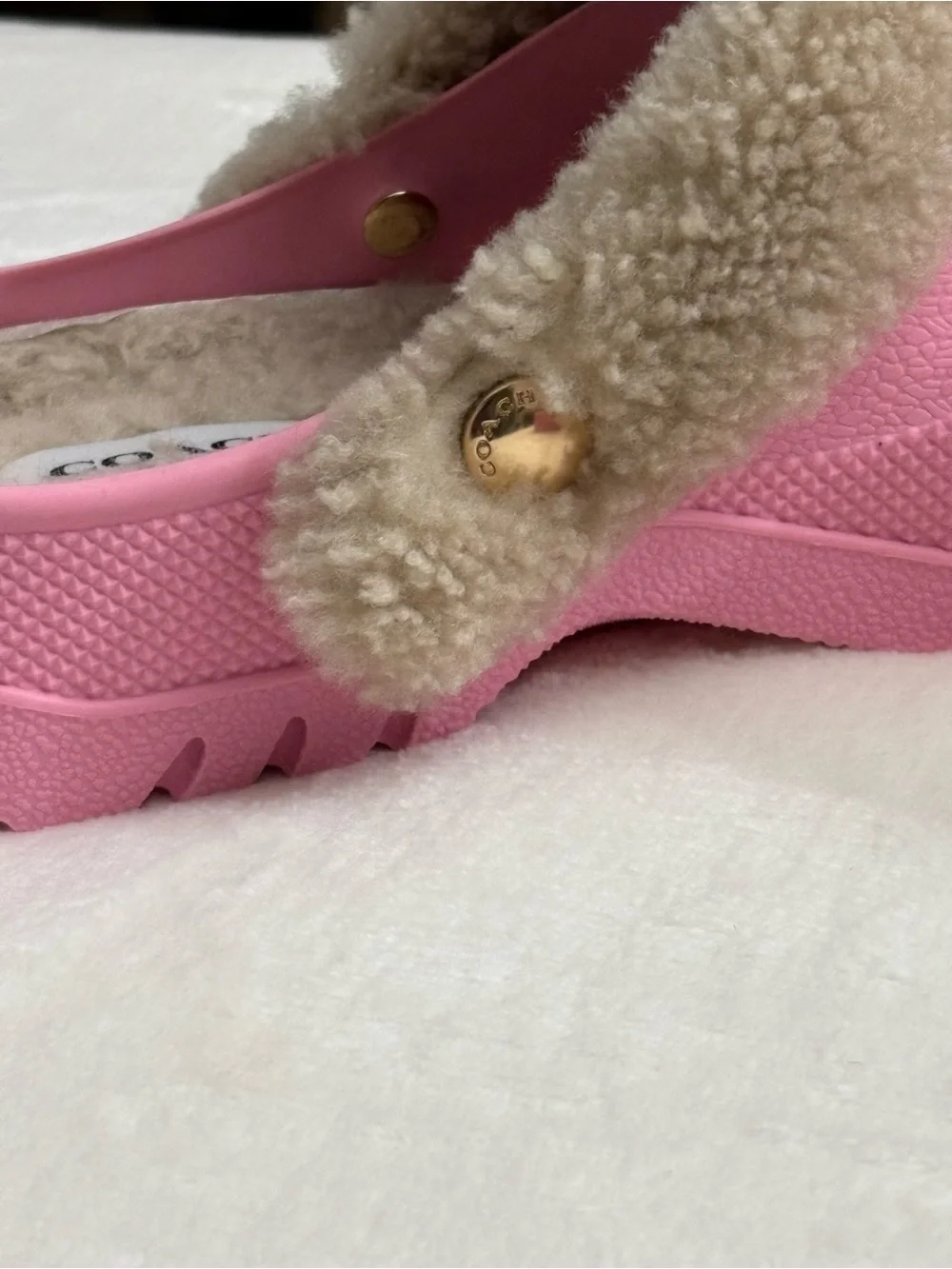 Coach Women’s Lola Clog in Pink Carnation.  Slip On- Size 5.